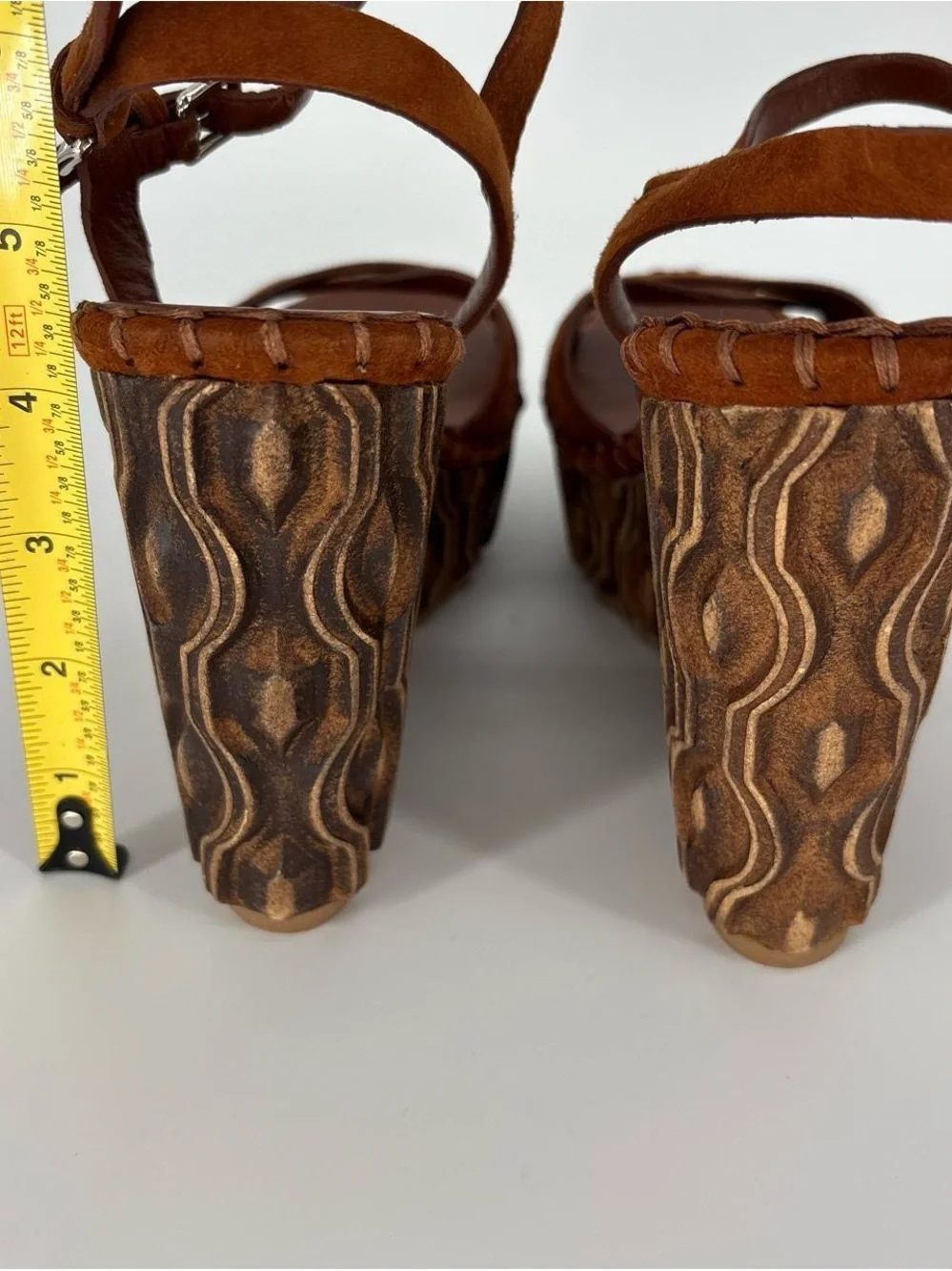 Miu Miu Brown Suede Platform Wedge Sandals